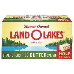 Land O Lakes Salted Butter In Half Sticks Pack - 8 - 1 Lb
