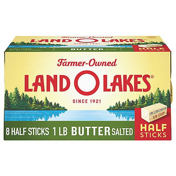 slide 1 of 11, Land O Lakes Salted Butter In Half Sticks Pack - 8 - 1 Lb, 16 oz