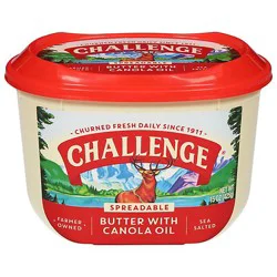 Challenge Butter Spreadable With Canola Oil & Sea Salt - 15 Oz