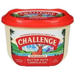Challenge Butter Spreadable With Canola Oil & Sea Salt - 15 Oz