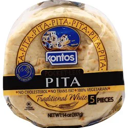Kontos White Pita Bread - 14 Oz