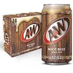 A&w Root Beer Soda In Can - 24-12 Fl. Oz.