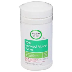 Signature Select/care Wipes 70% Isopropyl Alcohol - 40 Count