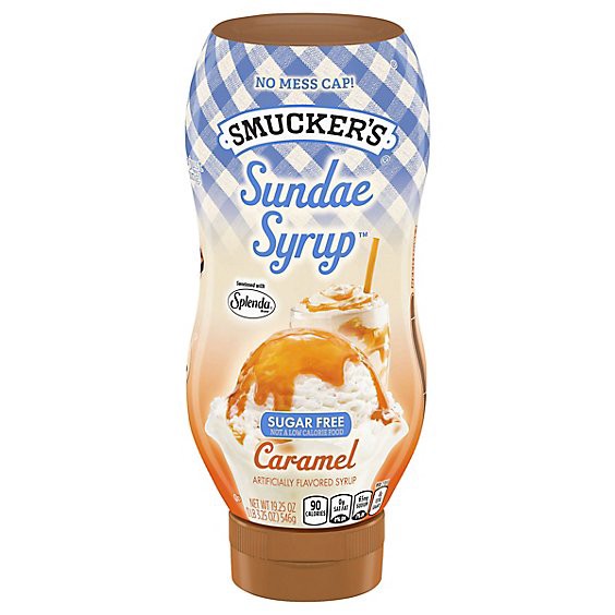 slide 1 of 1, Smuckers Sundae Syrup Flavored Caramel Sugar Free - 19.25 Oz, 19.25 oz