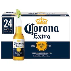 Corona Extra Lager Mexican Beer 4.6% Abv Bottle - 24-12 Fl. Oz.