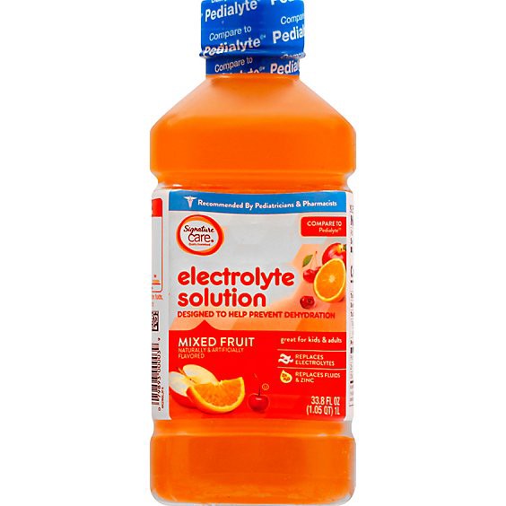 slide 1 of 1, Signature Select/care Electrolyte Solution For Kids & Adults Mixed Fruit - 1 Liter, 33.8 fl oz