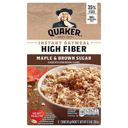 Quaker Select Starts High Fiber Oatmeal Instant Maple & Brown Sugar - 8-1.58 Oz