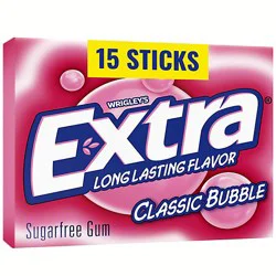 Extra Classic Bubble Sugarfree Gum Single Pack