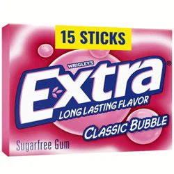 Extra Classic Bubble Sugarfree Gum Single Pack