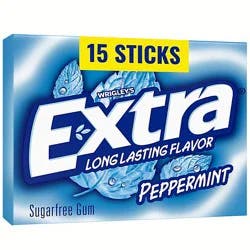 Extra Sugar Free Chewing Gum Peppermint Single Pack - 15 Count