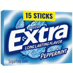 Extra Sugar Free Chewing Gum Peppermint Single Pack - 15 Count