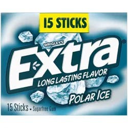 Extra Sugar Free Chewing Gum Polar Ice Single Pack - 15 Count