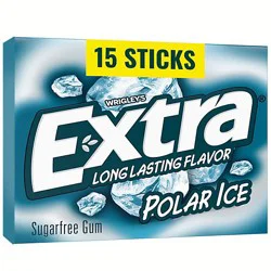 Extra Sugar Free Chewing Gum Polar Ice Single Pack - 15 Count