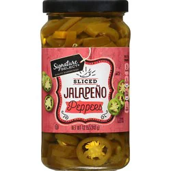 Signature Select Peppers Jalapeno Sliced Jar - 12 Oz