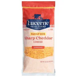 Lucerne Cheese Shredded Sharp Cheddar - 32 Oz
