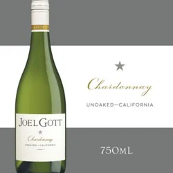 Joel Gott California Unoaked Chardonnay White Wine 13.9% Abv Bottle - 750 Ml