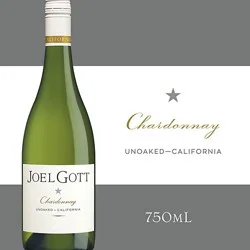 Joel Gott California Unoaked Chardonnay White Wine 13.9% Abv Bottle - 750 Ml