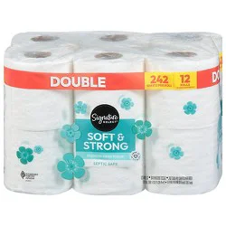 Signature Select Soft & Strong Bath Tissue -12 Double Rolls