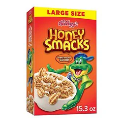 Honey Smacks Breakfast Cereal Kids Snacks Original - 15.3 Oz