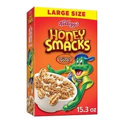 Honey Smacks Breakfast Cereal Kids Snacks Original - 15.3 Oz