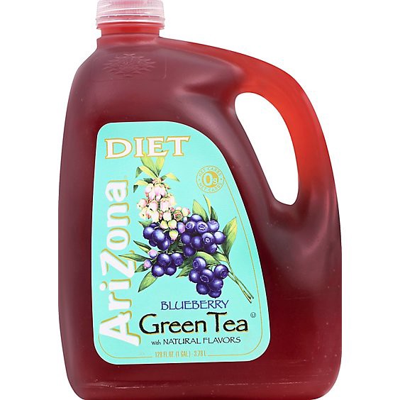 slide 1 of 1, Arizona Green Tea Diet Blueberry - 128 Fl. Oz., 128 fl oz