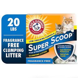 Arm & Hammer Fragrance Free Super Scoop Clumping Cat Litter - 20 Lb
