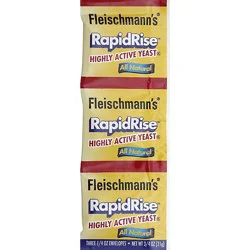 Fleischmanns Rapidrise Yeast Instant Fast Acting - 3-0.25 Oz