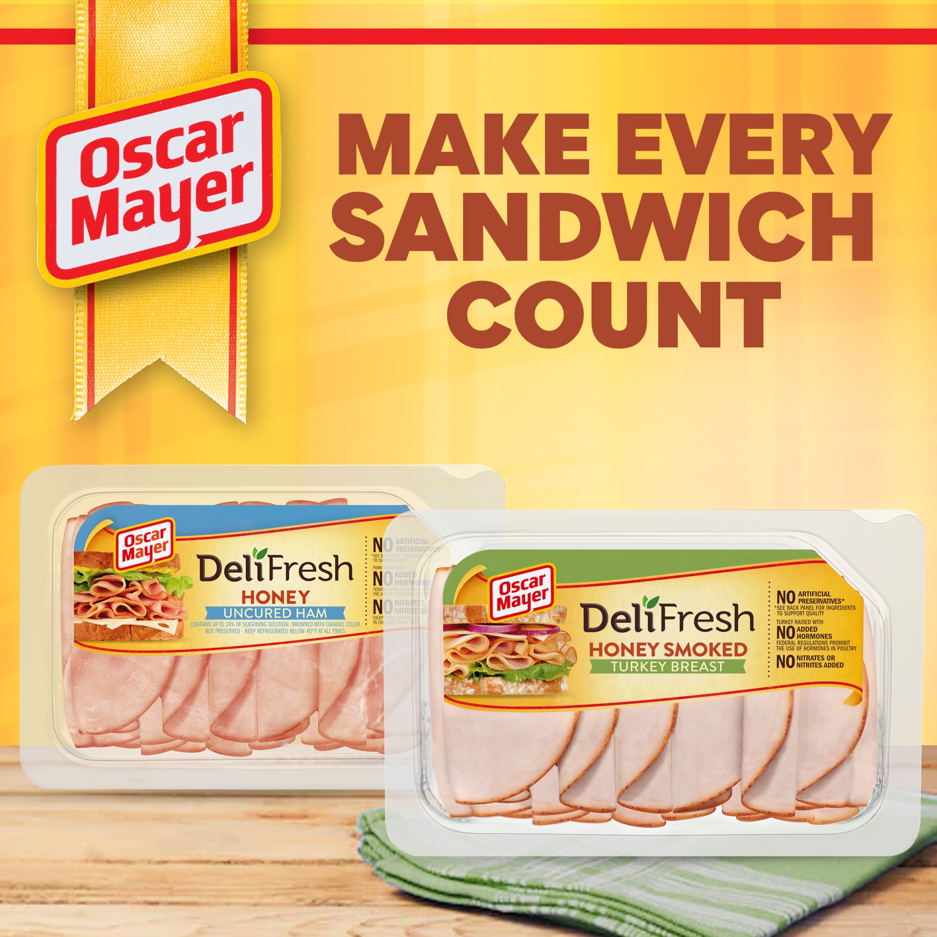 Oscar Mayer Deli Fresh Uncured Smoked Ham Sliced Deli Lunch Meat, 9 oz -  Food 4 Less