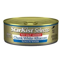 Starkist Tuna Albacore Chunk White In Water Very Low Sodium - 4.5 Oz