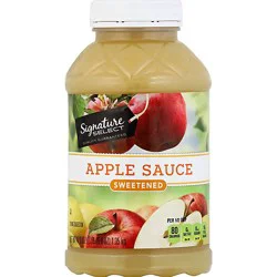 Signature Select Apple Sauce Sweetened - 47.8 Oz