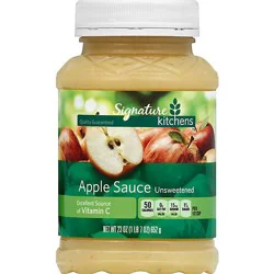 Signature Select Apple Sauce Unsweetened Bottle - 23.5 Oz
