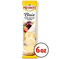 President Cheese Brie Soft-Ripened Always Creamy Slice & Enjoy - 6 Oz