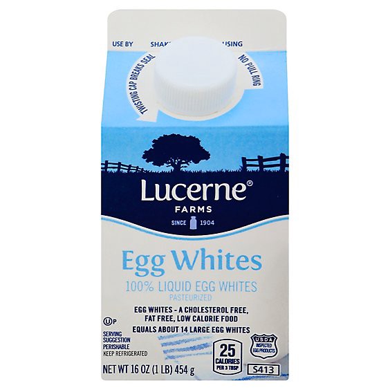 slide 1 of 1, Lucerne Egg Whites 100% Liquid - 16 Oz, 16 oz
