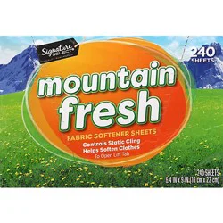 Signature Select Fabric Softener Sheets Mountain Fresh Box - 240 Count