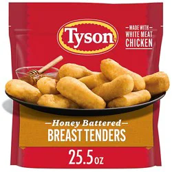 Tyson Fully Cooked Honey Battered Frozen Chicken Breast Tenders - 25.5 Oz