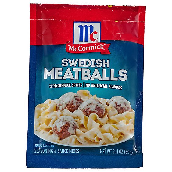 slide 1 of 1, Mccormick Swedish Meatballs Seasoning And Sauce Mixes - 2.11 Oz, 2.11 oz