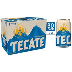 Tecate Light Beer Cans - 30-12 Fl. Oz.