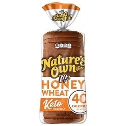 Natures Own Life Honey Wheat 40 Calories Per Slice Keto Friendly Sandwich Bread - 16 Oz