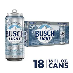Busch Light American Lager Beer In Cans - 18 - 16 Fl. Oz.
