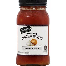 Signature Select Pasta Sauce Roasted Onion & Garlic Jar - 24 Oz