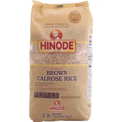 Hinode Rice Brown Calrose Medium Grain Extra Fancy - 5 Lb
