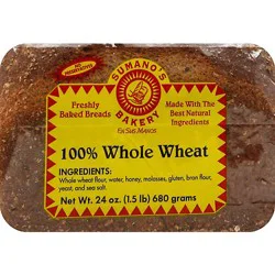 Sumanos Bakery 100% Whole Wheat - 24 Oz