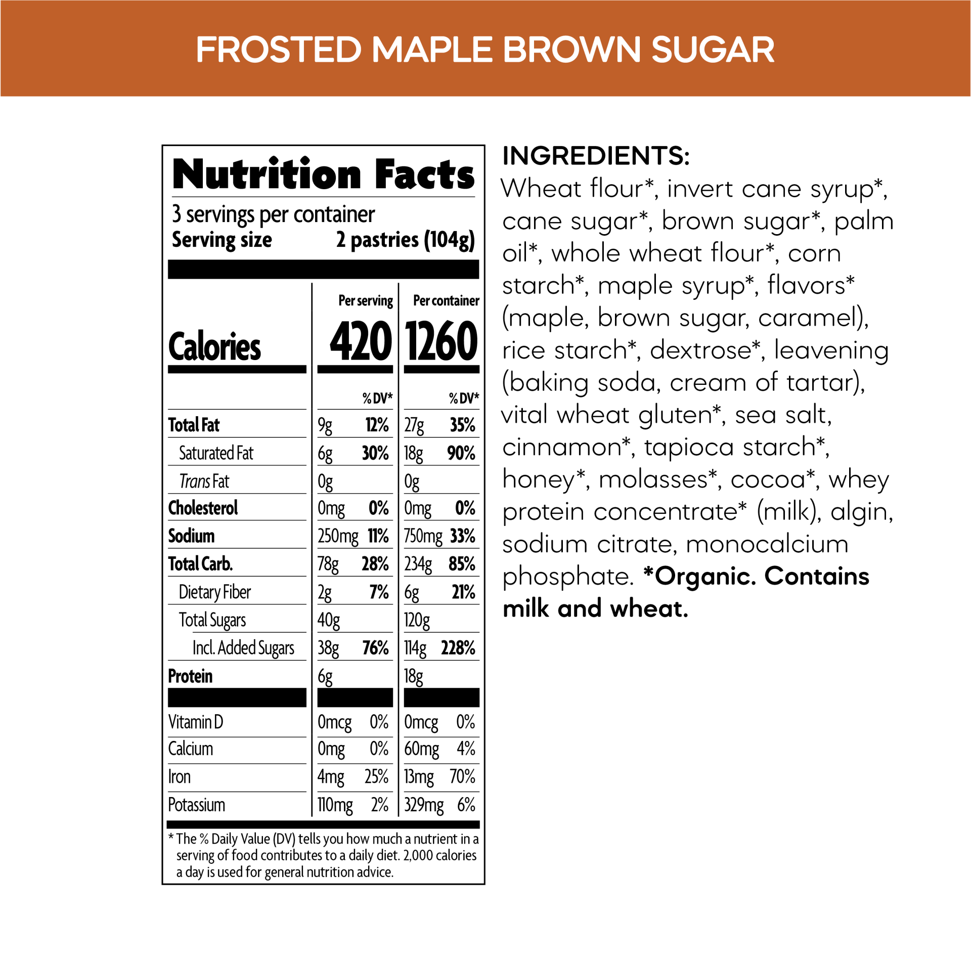 slide 3 of 6, Nature's Path Organic Maple Brown Sugar Cinnamon Frosted Toaster Pastries 11oz Box, 11 oz