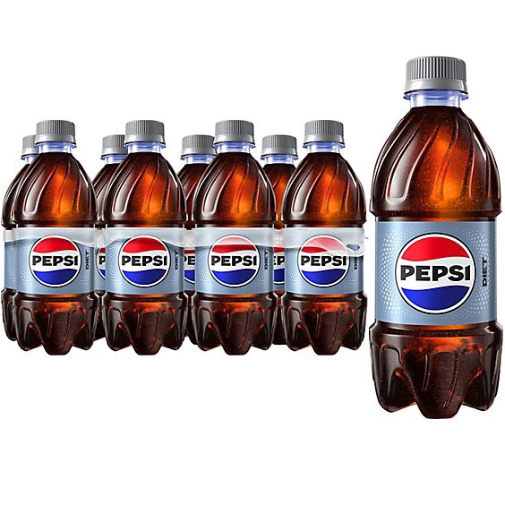 slide 1 of 1, Pepsi Soda Diet - 8-12 Fl. Oz., 96 fl oz