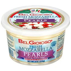Belgioioso Fresh Mozzarella Cheese Pearls Cup - 8 Oz