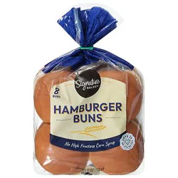 Signature Select Hamburger Buns Enriched - 8 Count