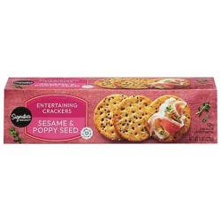 Signature Select Crackers Entertaining Sesame & Poppy Seed - 8 Oz