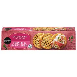 Signature Select Crackers Entertaining Sesame & Poppy Seed - 8 Oz