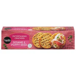 Signature Select Crackers Entertaining Sesame & Poppy Seed - 8 Oz