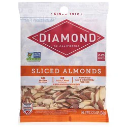 Diamond Of California Almonds Sliced - 2.25 Oz